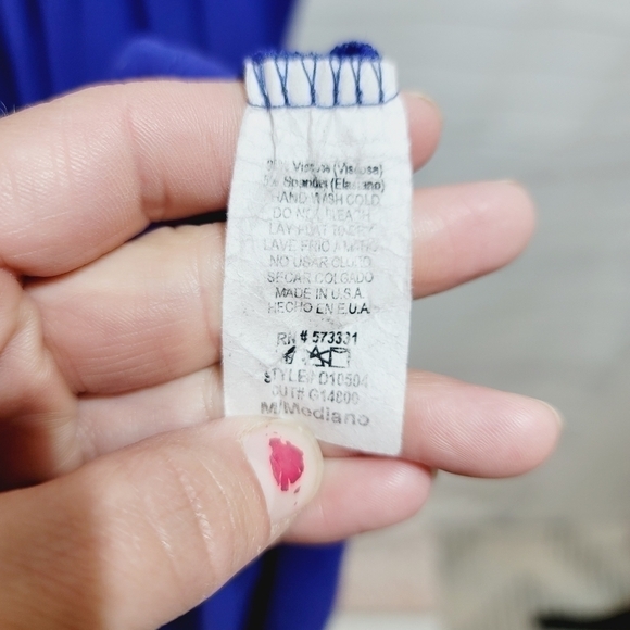 GILLI ROYAL BLUE MAXI, W CROCHET BACK DETAIL SZ MEDIUM - Picture 6 of 8